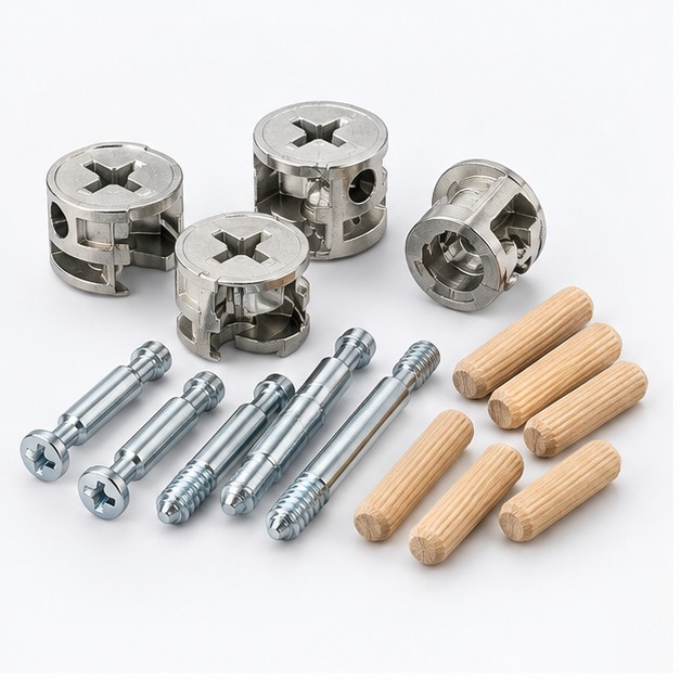 Cam Lock & Dowel Set for RTA / Flat-Pack Furniture