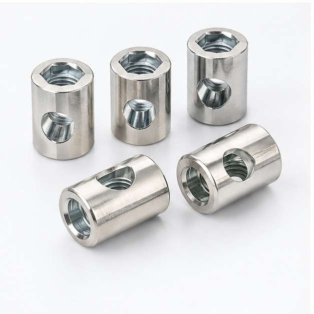 Cross Dowel Barrel Nut for Furniture Joints