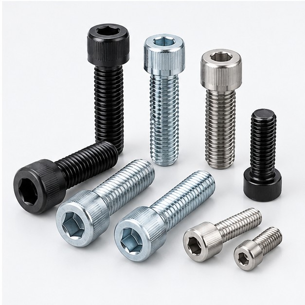 Hex Socket Furniture Screws – Black / Zinc