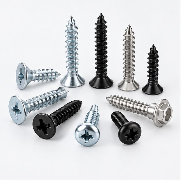 Self-Tapping Screws for Wood, Particle Board & Metal